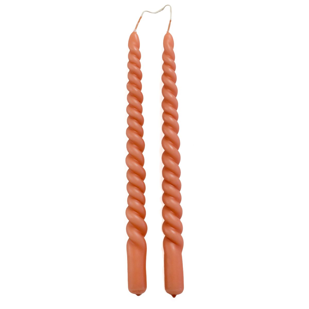 Swirl dinerkaarsen set – Brique (2 stuks) – Rustik Lys