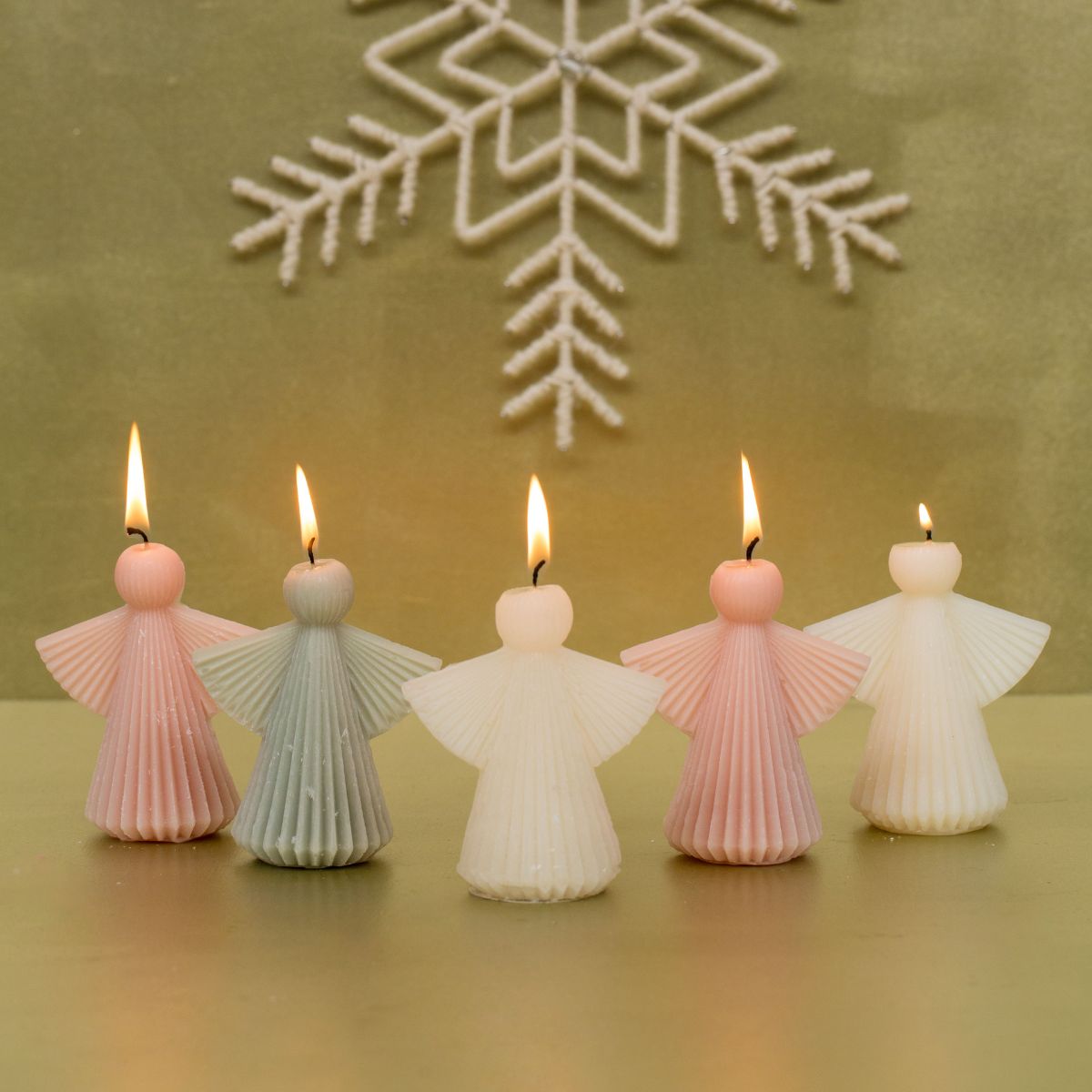 Sculpture kaars engel - 8,5 x 10 cm - Vanilla