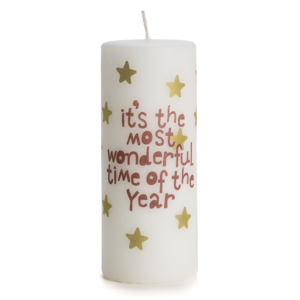 Stompkaars Wonderful Time – Feestelijke Winterdecoratie van Rustik Lys