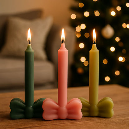 Sculpture kaars bow Forest Green