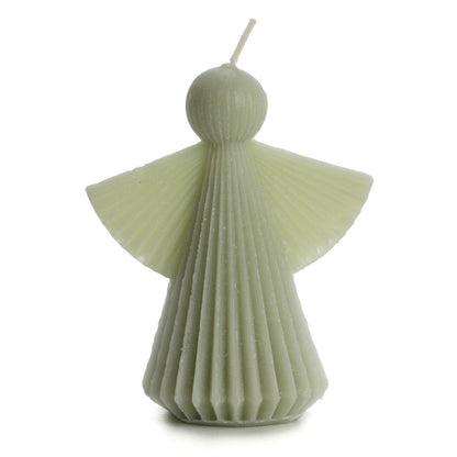 Sculpture kaars engel - 8,5 x 10 cm - Sage