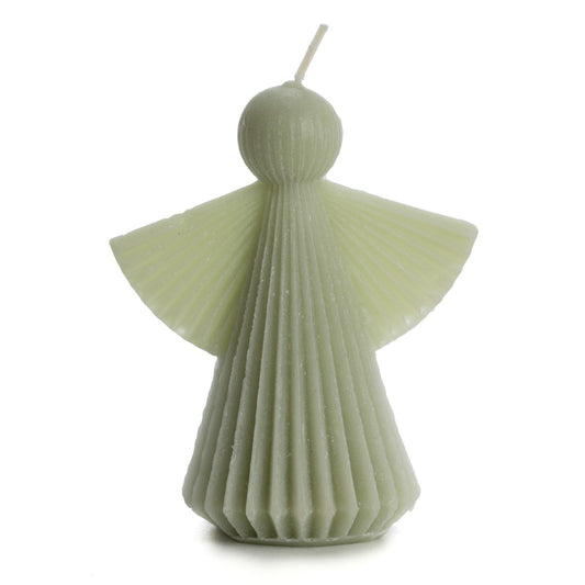 Sculpture kaars engel - 8,5 x 10 cm - Sage