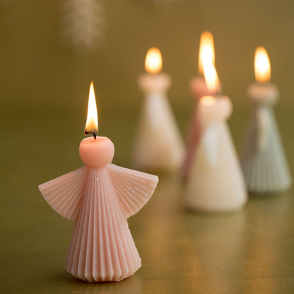 Sculpture kaars engel - 8,5 x 10 cm - Vanilla
