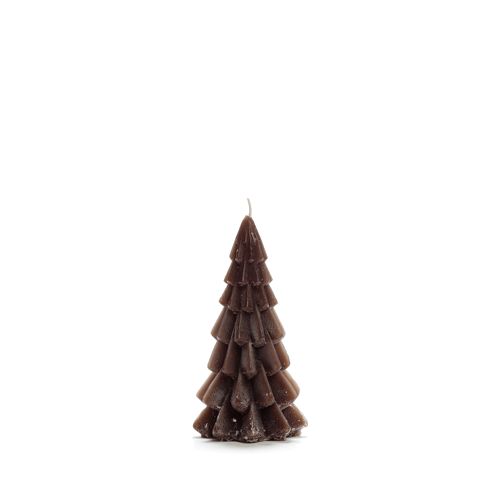 Rustik Lys Kerstboom Kaars – Klein – Coffee Bruin