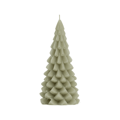 Rustik Lys Kerstboom Kaars – Medium – Eucalyptus Groen