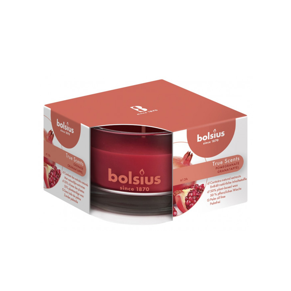 True scents geurkaars Pomegranate small bij KaarsOnline