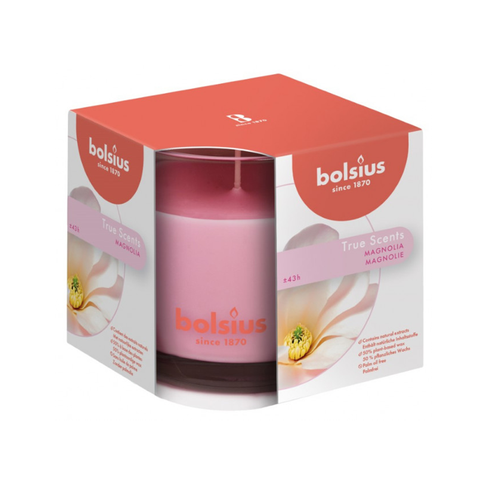 True scents geurkaars magnolia large van Bolsius bij KaarsOnline