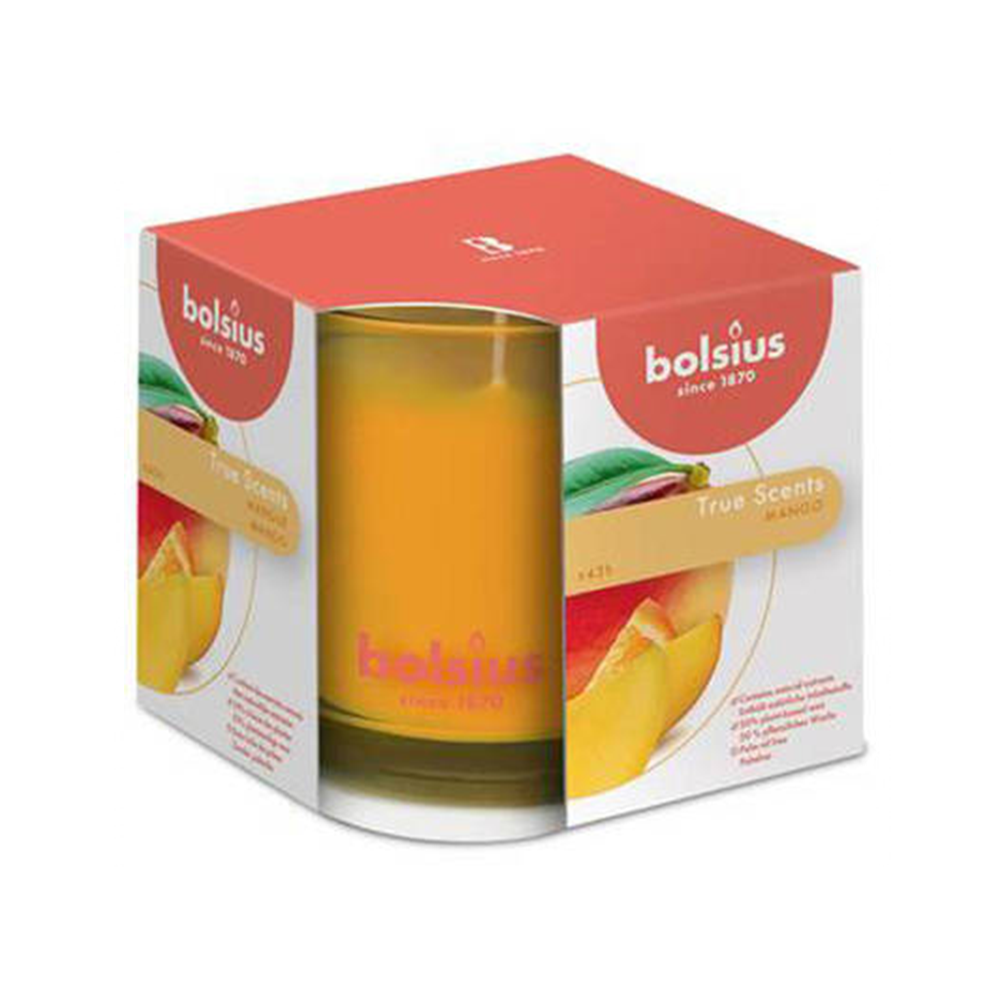 True scents geurkaars mango large van Bolsius bij KaarsOnline.nl